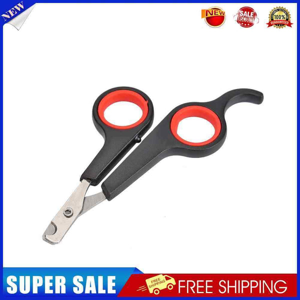 Stainless Steel Pet Nail Toe Scissors Dog Cat Claw Grooming Clipper (Black)