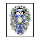 11CT Printed Full Embroidery Snowman Needlework DIY Cotton Craft Home Decoration