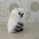 Cute Lovely Owl White Black Furry Christmas Bird Ornament Decoration hot.