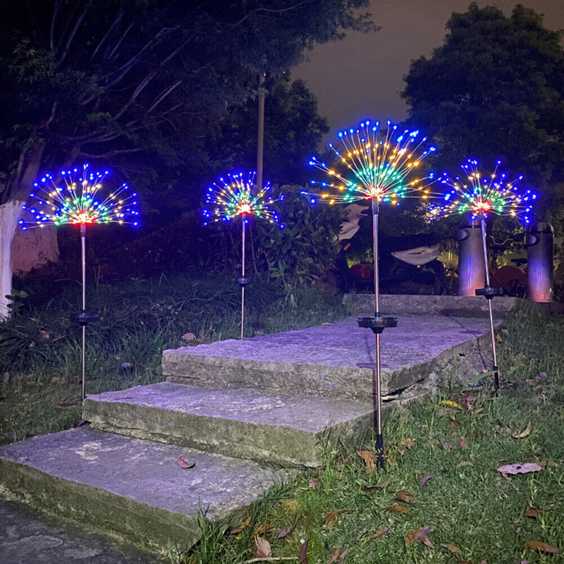 LED Solar Firework Lights Waterproof Lawn Fairy String Lamp (Multicolor) Newly