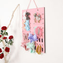 Hanging Baby Girl Headbands Storage Organizer Holder for Hair Bow (Pink) Newly