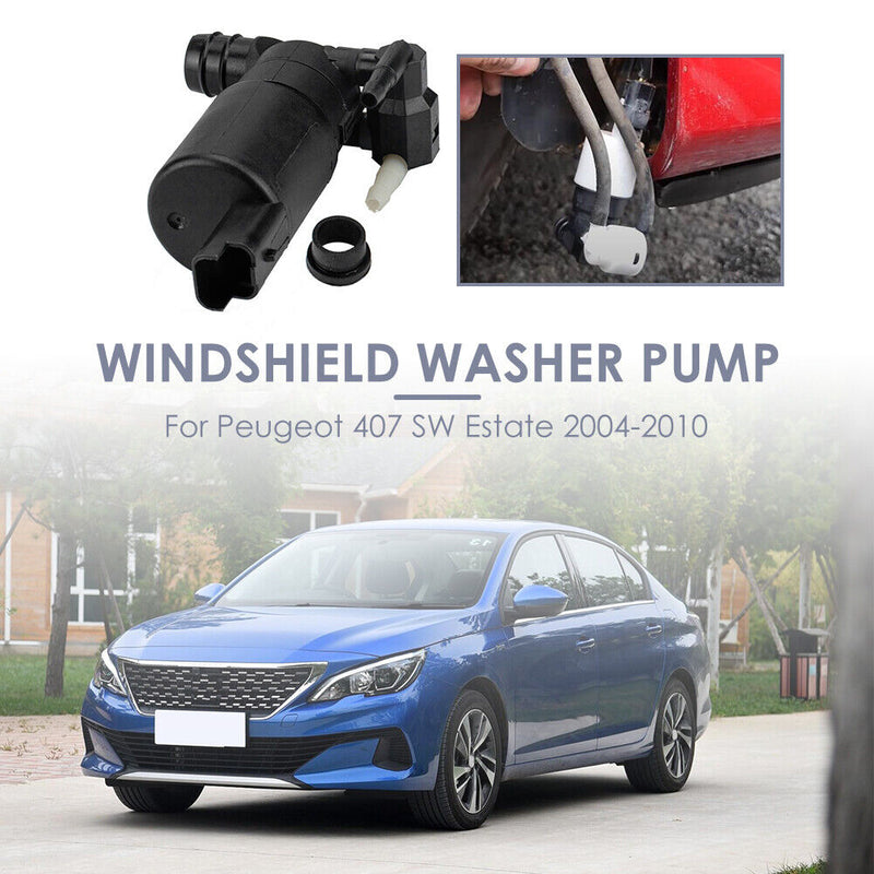 Twin Outlet Windscreen Washer Pump for Peugeot 106 308 407 807 93160293 Newly