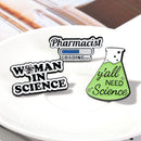 Chemistry Badge Chemical Beaker Cute Badges Brooches Enamel Pin Lapel Pin