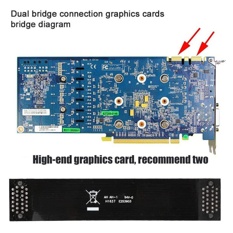 Flexible SLI Bridge GPU Cable ,VGA Card SLI Bridge Cable Interconnect Connector