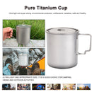 750ml Lightweight Camping Mug Titanium Cup Travel Tourist Picnic Utensils Newly