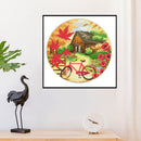 DIY 11CT Cross Stitch Stamped Spring Scenery Needlework Kit 35x35cm (5253) Newly