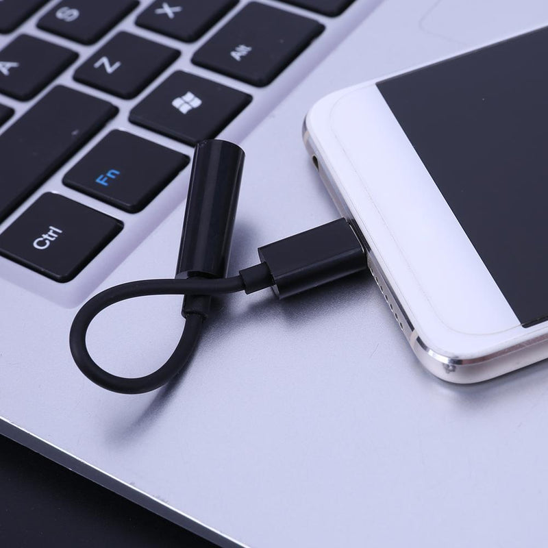 USB 3.1 Type-C Male to 3.5mm Female Earphone Audio Adapter Cable(Black)