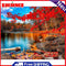 Handmade Canvas DIY Painting By Numbers Maple by Lake Kit Oil Drawing Ornaments