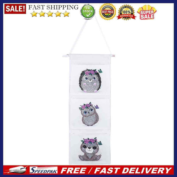 Wall Hanging Storage Bag DIY Diamond Painting Sundries Children Toys Home Pou