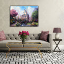 Painting By Numbers Kit DIY Rainbow Castle Canvas Oil Wall Art Picture Orname