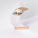 Acrylic Vanity Mirror Irregular Mirror with Wooden Base Stand Table Decorations