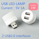 3pcs USB Extender Portable LED Night Light Plug-and-Play Lamp (White Light)