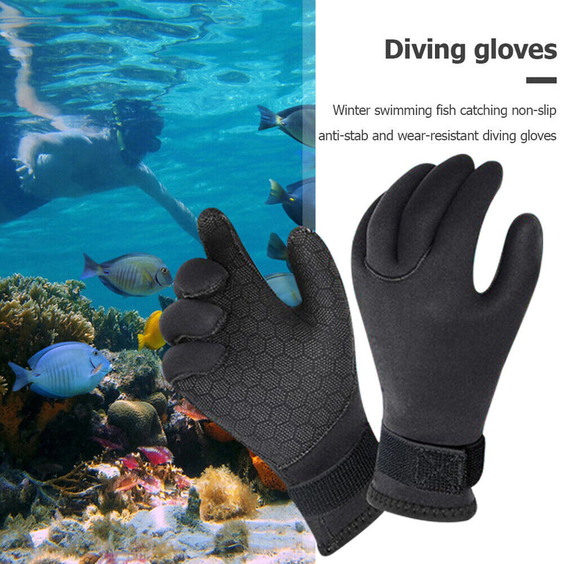 3mm Neoprene Scuba Snorkeling Gloves Non Slip Diving Winter Swim Glove (XL)