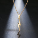 Women Jewelry Men Lightning Pendant Stainless Steel Necklace Choker Long Chain