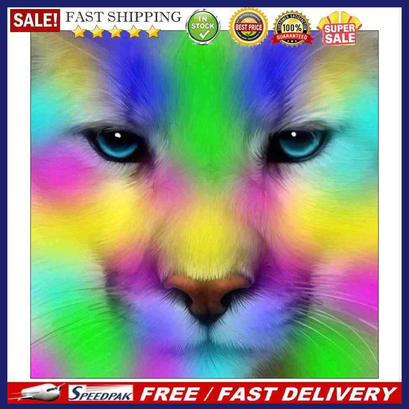 5D DIY Full Drill Diamond Painting Leopard Cross Stitch Embroidery Mosaic