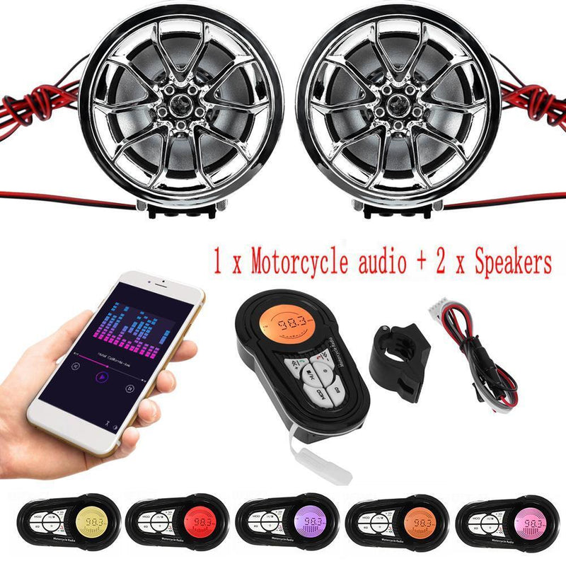 12V Motorcycle Bluetooth-compatible Hands-free Audio System FM Radio Amplif