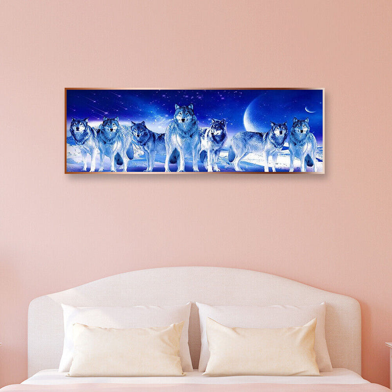 Diamond Painting DIY Star Wolves Mosaic 5D Full Round Drill Kit Wall Decorations