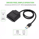 USB 3.0 To SATA 22 Pin 2.5 Inch Hard Disk Drive SSD Adapter Connector Lead Cabl`