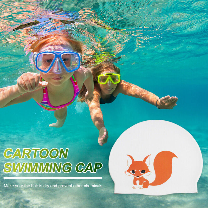 Swimming Caps Waterproof Swim Pool Cap Ear Protect Silicone Diving Hat for Gi