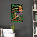 Home Weatherproof Retro Chic Sexy Girl Sign Iron Painting Wall Drawing Templates