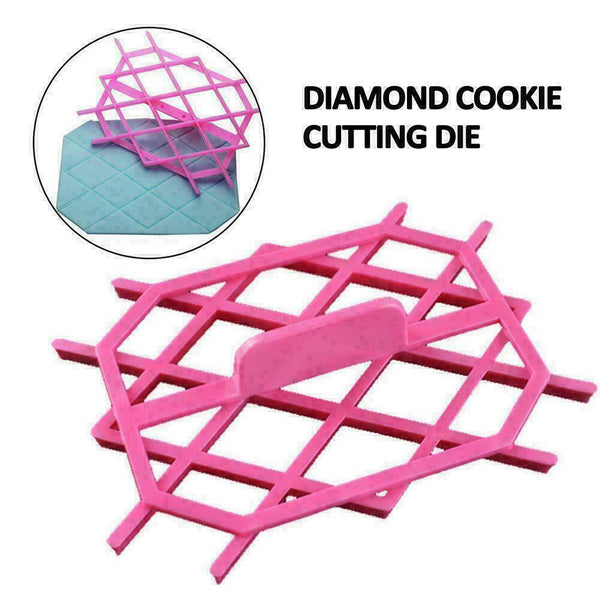Diamond Fondant Hollow Cutting Mold Embossing Lattice Hollow Mold V0Q1 Cake L4Q7