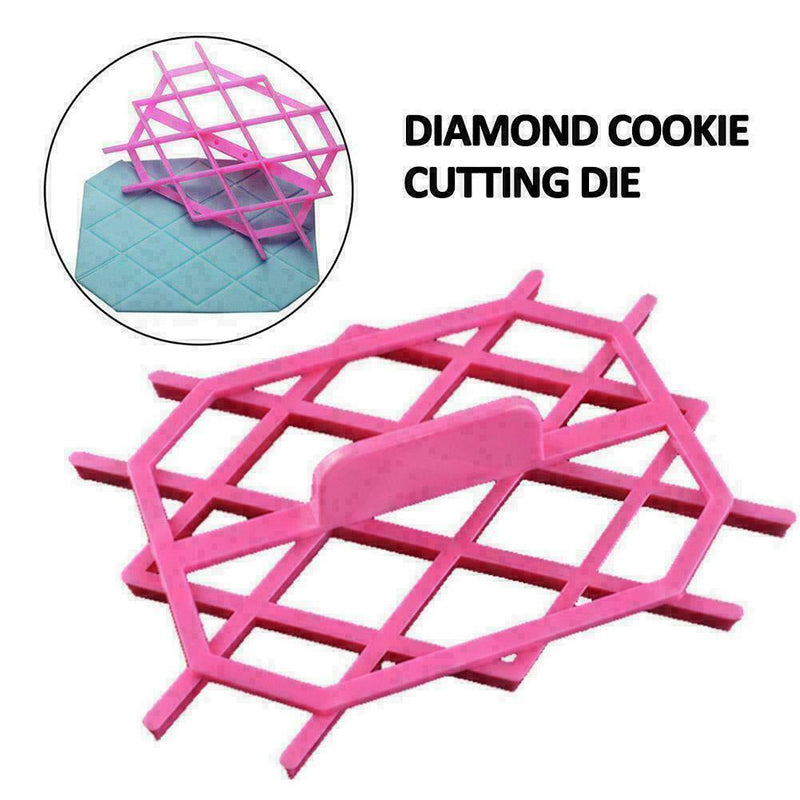 Diamond Fondant Hollow Cutting Mold Embossing Lattice Hollow Mold V0Q1 Cake L4Q7