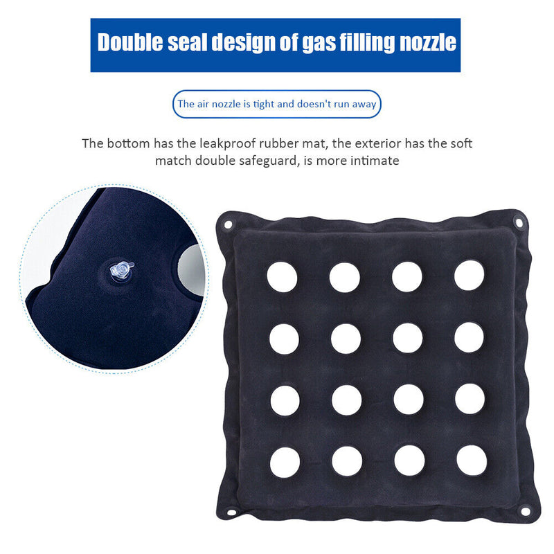 Wheelchair Inflatable Cushion Elderly Anti Bedsore Decubitus Pad Home Chair M