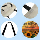 Sunflower alphabet Printed Shoulder Shopping Bag Casual Large Tote Handbag