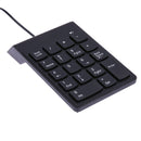 Mini USB Numeric Keyboard 18-Button Num Pad Wired Number Keyboard Digita