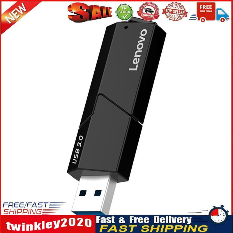 Lenovo D204 5Gbps USB 3.0 Memory Card Reader 2 in 1 SD TF Portable Adapter Newly