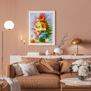 5D DIY Full Drill Round Shape Vase Rhinestone Diamond Drawing Home Decoration