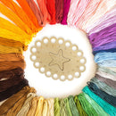 Wooden Carved Cross Stitch Thread Board Embroidery Thread Plate (Starfish)