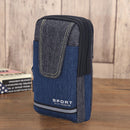 Men Oxford Cloth Belt Bags Zipper Reflective Striped Fanny Pack (Blue) Newly