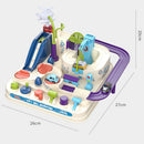 Track Adventure Racing Rail Car Inertia Slide Toys (Macaroon with 4 Cars) Newly