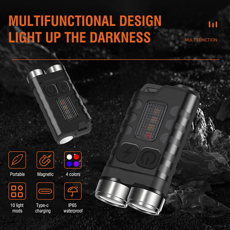 900lm XPG LED Torch with Keychain Outdoor Camping Fishing Inspection Flashlight