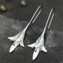 Korea Jewelry Drop Earrings Crack Shell Flower Petal Earrings Dangle Stud