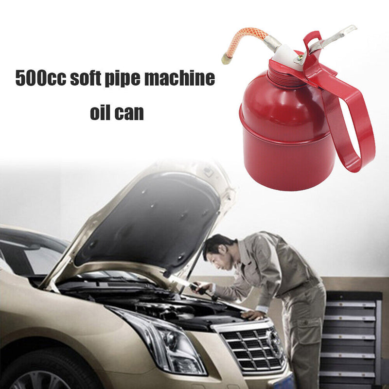 500cc Mini Oiler Gun Oil Pump Hose Lubricating Machine Oil Injector Can Pot