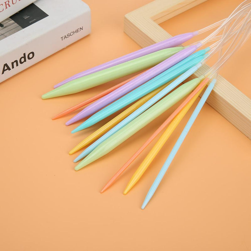 12 Pairs Aluminum Change Head Circular Knitting Needle Scarf Sweaters Woven Tool