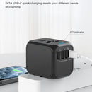 Universal Travel Plug Adapter 3USB Type C Socket Wall Charger for UK/EU/AU/US