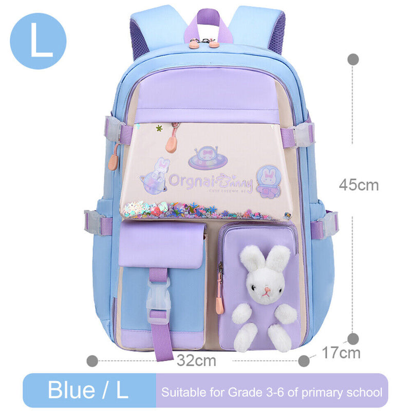 #A Cute Bunny Backpack for Girls Teenage Student Kindergarten School Bags Rucksa