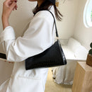 Fashion Women Leather Totes Shoulder Bag Alligator Pattern Small Daily Handbag