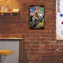Home Weatherproof Retro Chic Sexy Beauty Sign Iron Painting Drawing (B)
