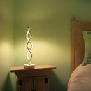 Spiral Wave LED Table Lamp Modern Desktop Decorative Lamps (EU Warm White) Newly