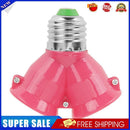 20pcs E27 to 2E27 Lamp Holder Converter Adapter Bulb Base(Pink)