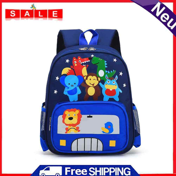 Animal Pattern School Bag for Kids Kindergarten Cartoon Backpack Nylon Handbags