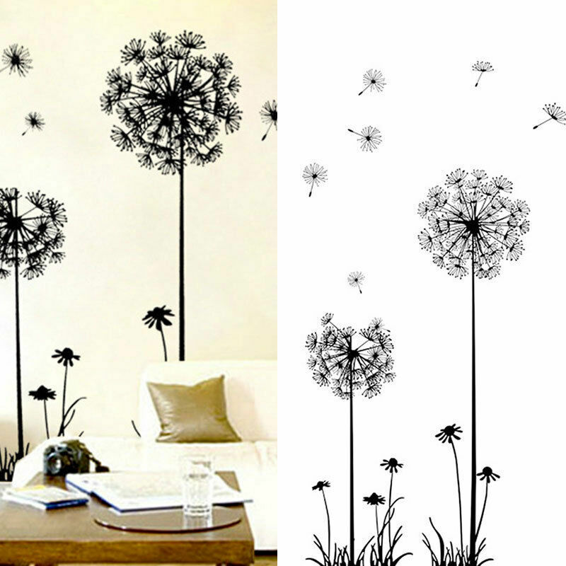 PVC Wandaufkleber Pusteblume Löwenzahn Wohnzimmerko Wandsticker Wandtattoo M4D8