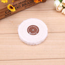 White Cotton Lint Cloth Wood Metal Mirror Polishing Buffing Wheel(100mm) Newly