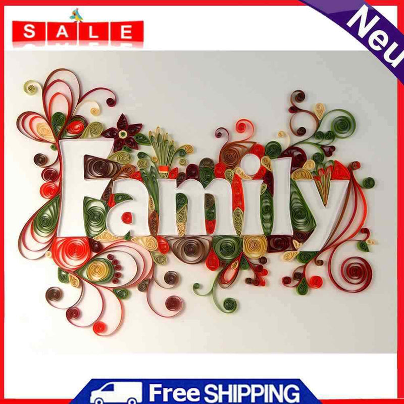 5D DIY Family Full Round Drill Diamond Painting Handicraft Rhinestone Drawing