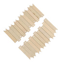 50pcs/set Blank Gift Hanging  Rectangle Wooden Tags Wedding Scrapbooing Rope