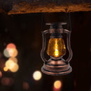 Solar Powered Retro Classic Kerosene Lamp Portable LED Lantern Light (B) Newly